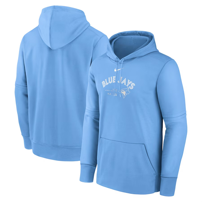 Men's Toronto Blue Jays Light Blue Collection Practice Performance Pullover Hoodie